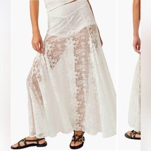 Free People Beat of the Moment Floral Embroidery Maxi Skirt